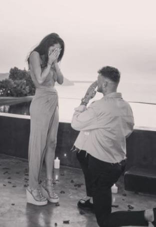 Ben White proposed to Milly Adams back in May.